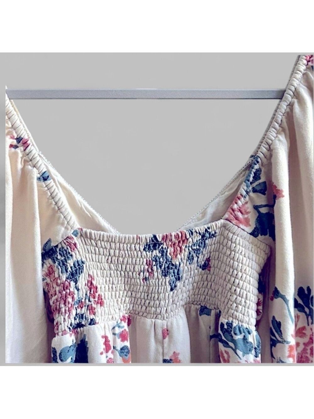 Free People-Francesca Floral Boho Mini Dress-size Small-EUC - Picture 7 of 10